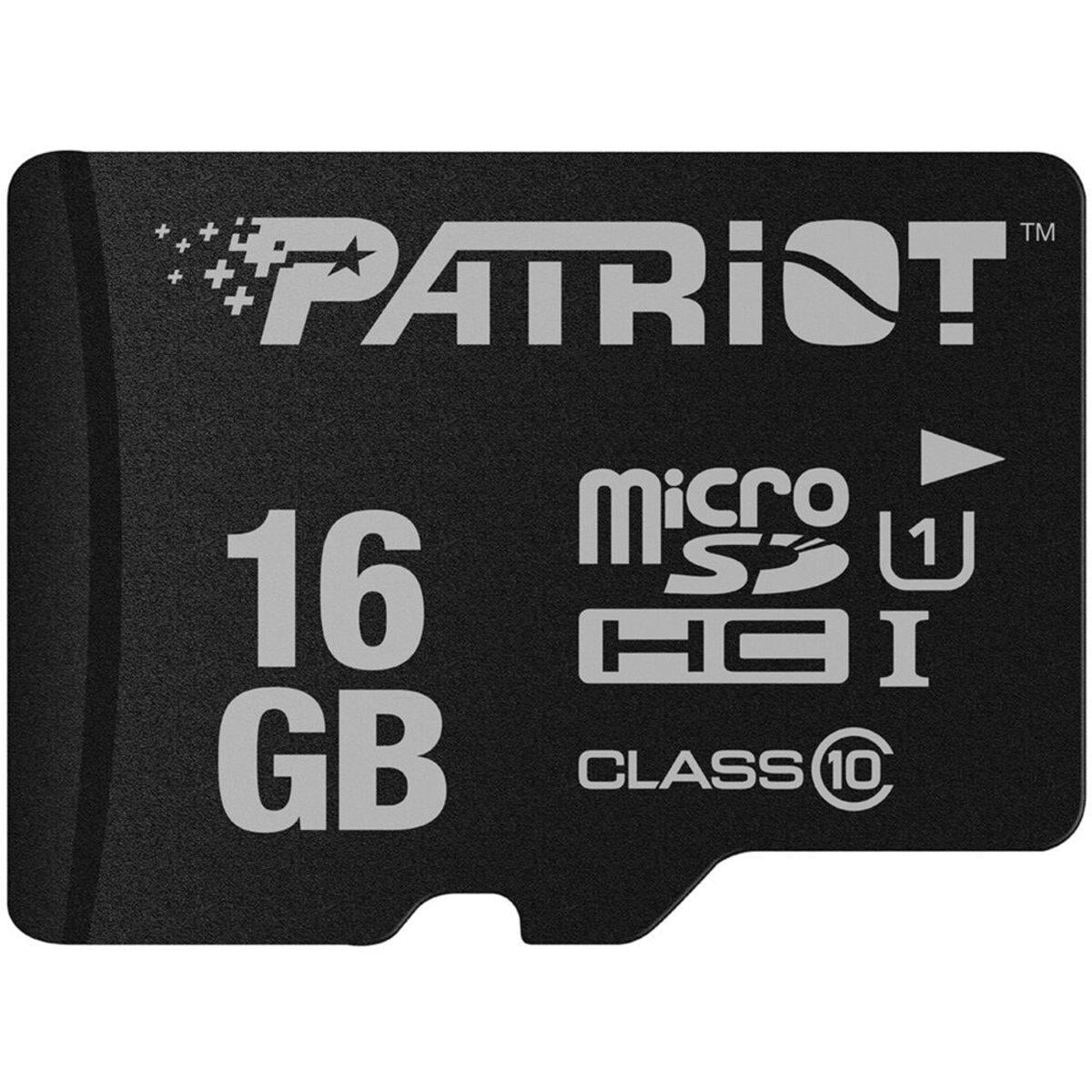 Карта памяти microSDHC Patriot LX Series 16 Gb class 10