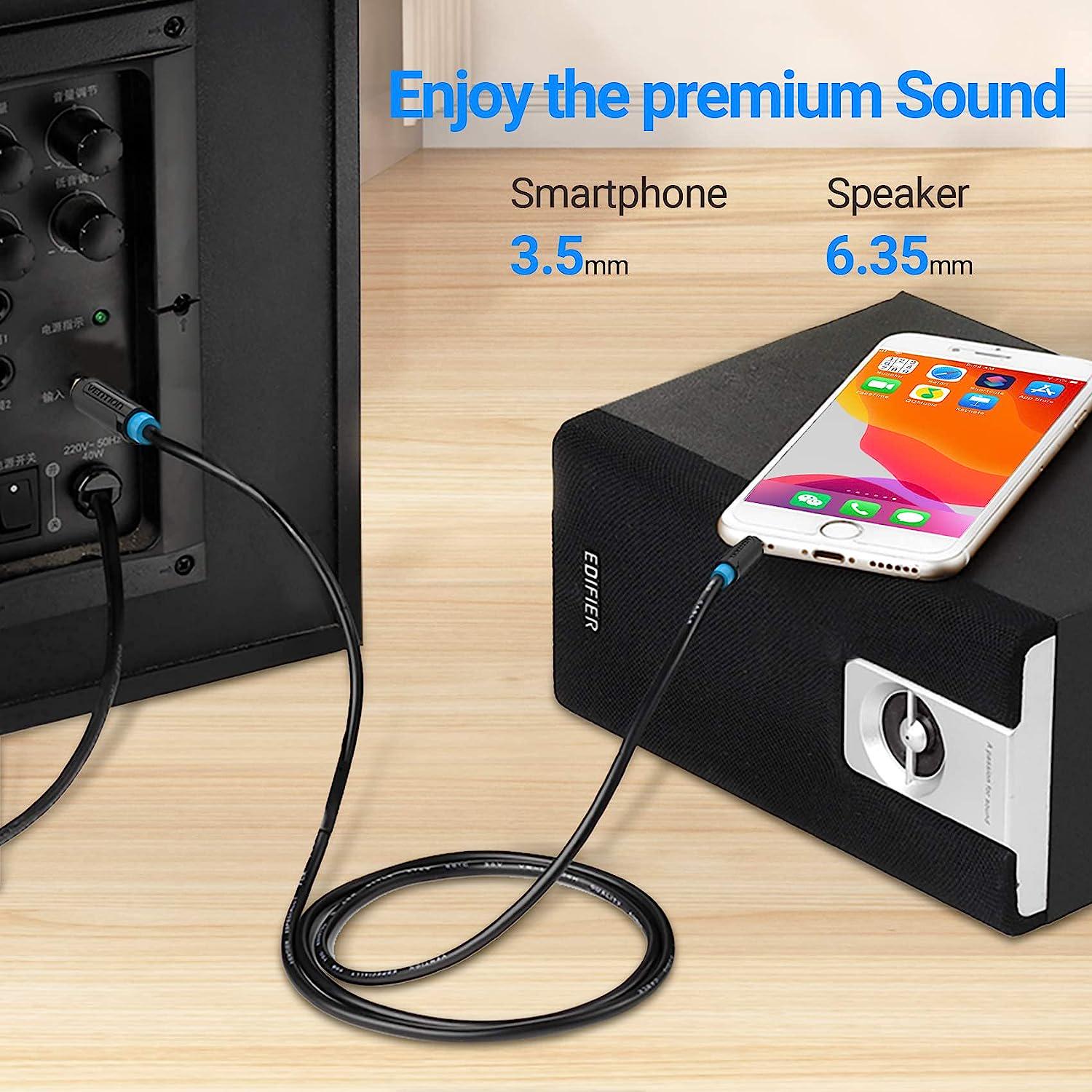 Кабель Vention 6.5 мм Jack-3.5 мм minijack HiFi стерео AUX на 6.35 мм TRS 3 м Чорний (BABBI) - фото 21 Кабель Vention 6.5 мм Jack-3.5 мм minijack HiFi стерео AUX на 6.35 мм TRS 3 м Чорний (BABBI) - фото 21