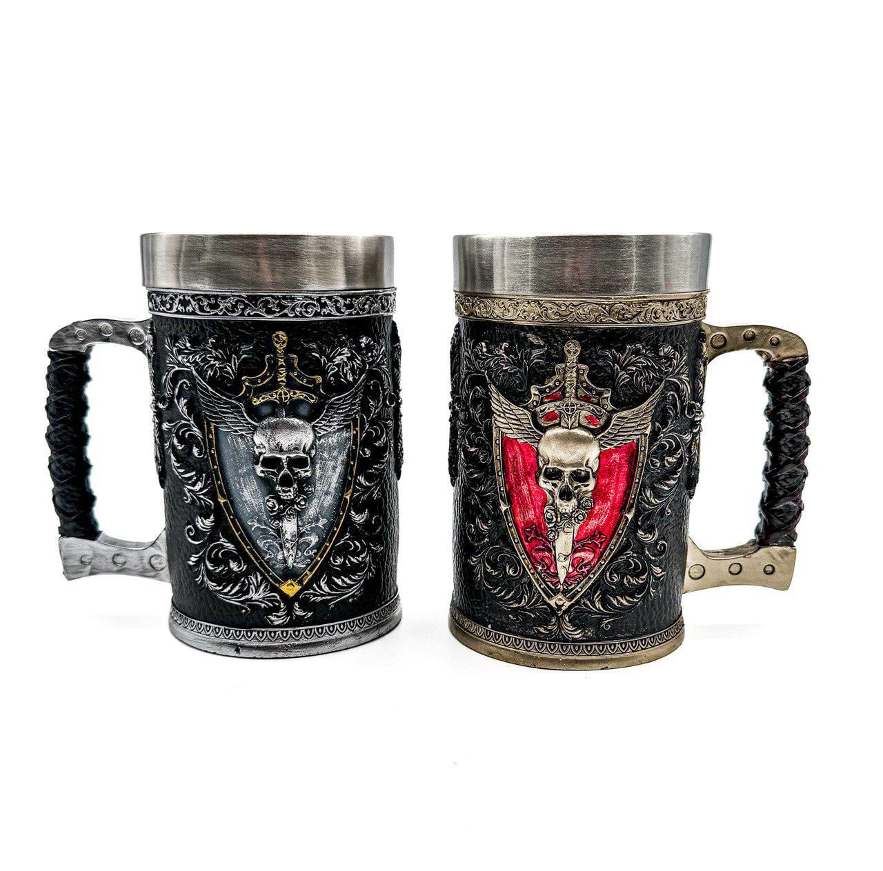 Чашки подарочные Меч и череп 500 мл 2 шт. (17549172)