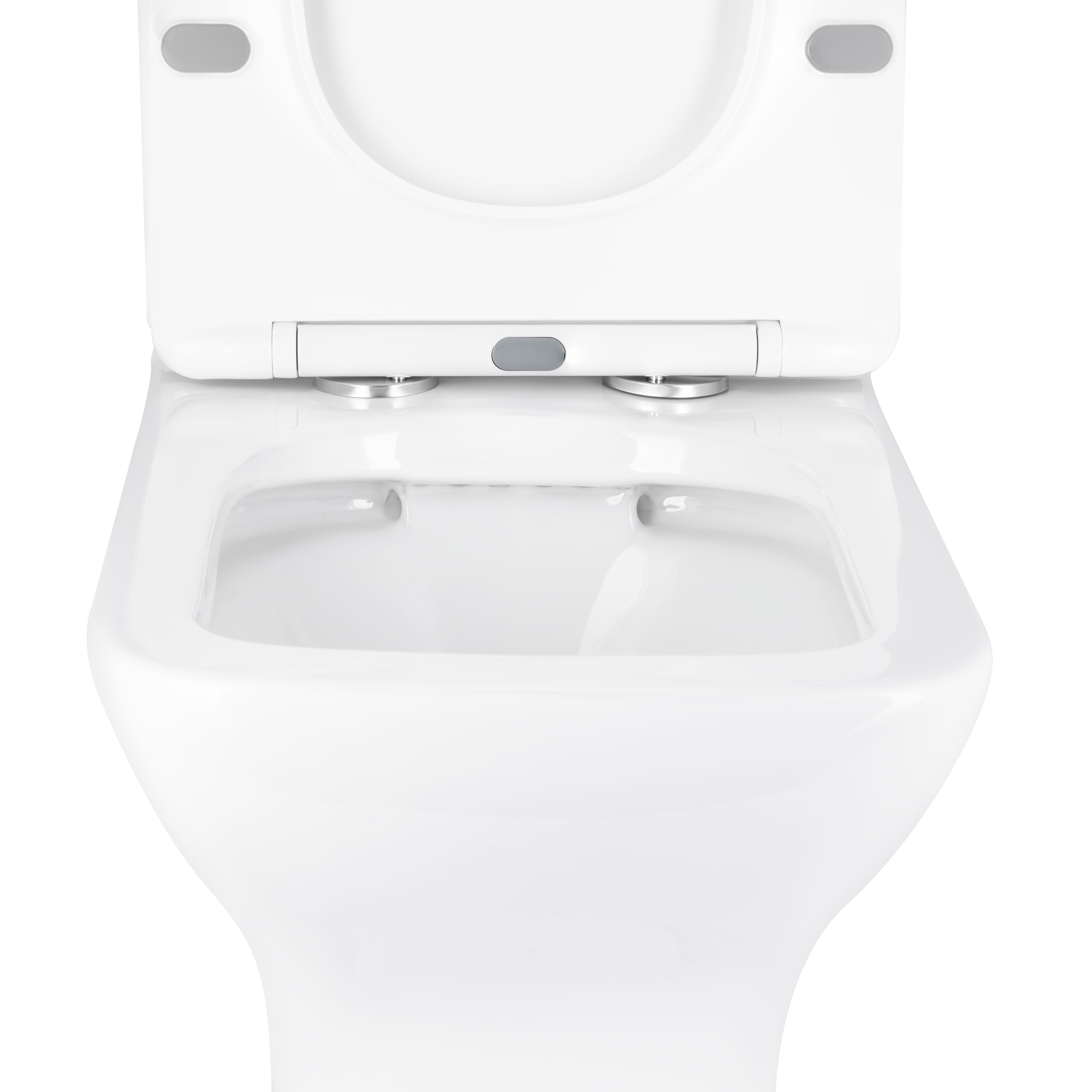 Унитаз напольный Qtap Aries Rimless безободочный с сиденьем Soft-close White (QT03228302W) - фото 5