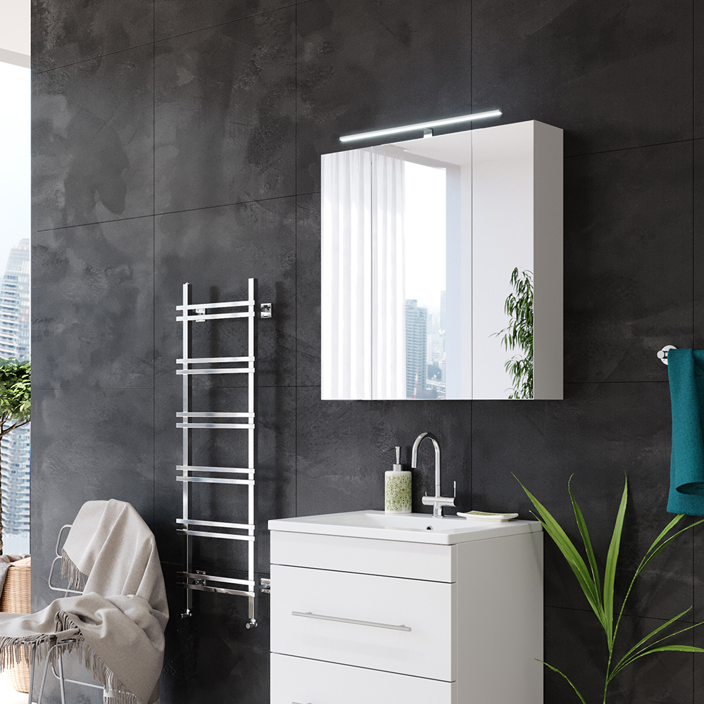 Шкаф зеркальный Vicco Rick 72х72 с LED подсветкой Белый - фото 7 Шкаф зеркальный Vicco Rick 72х72 с LED подсветкой Белый - фото 7