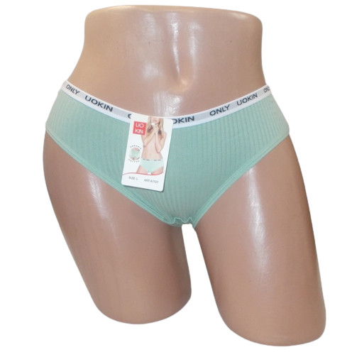 Женские трусы в рубчик Uokin 7727 L Зеленый (1640990567)