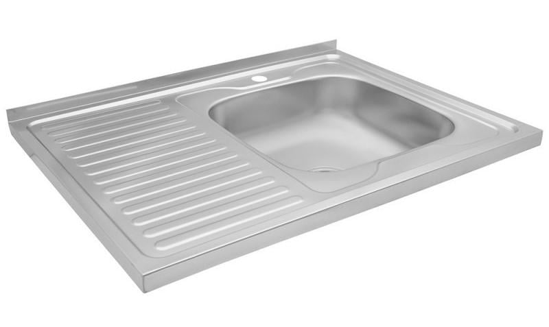 Тумба для кухни с мойкой 80х60 0,6 мм правая чаша смеситель и сифон Трюфель - фото 15