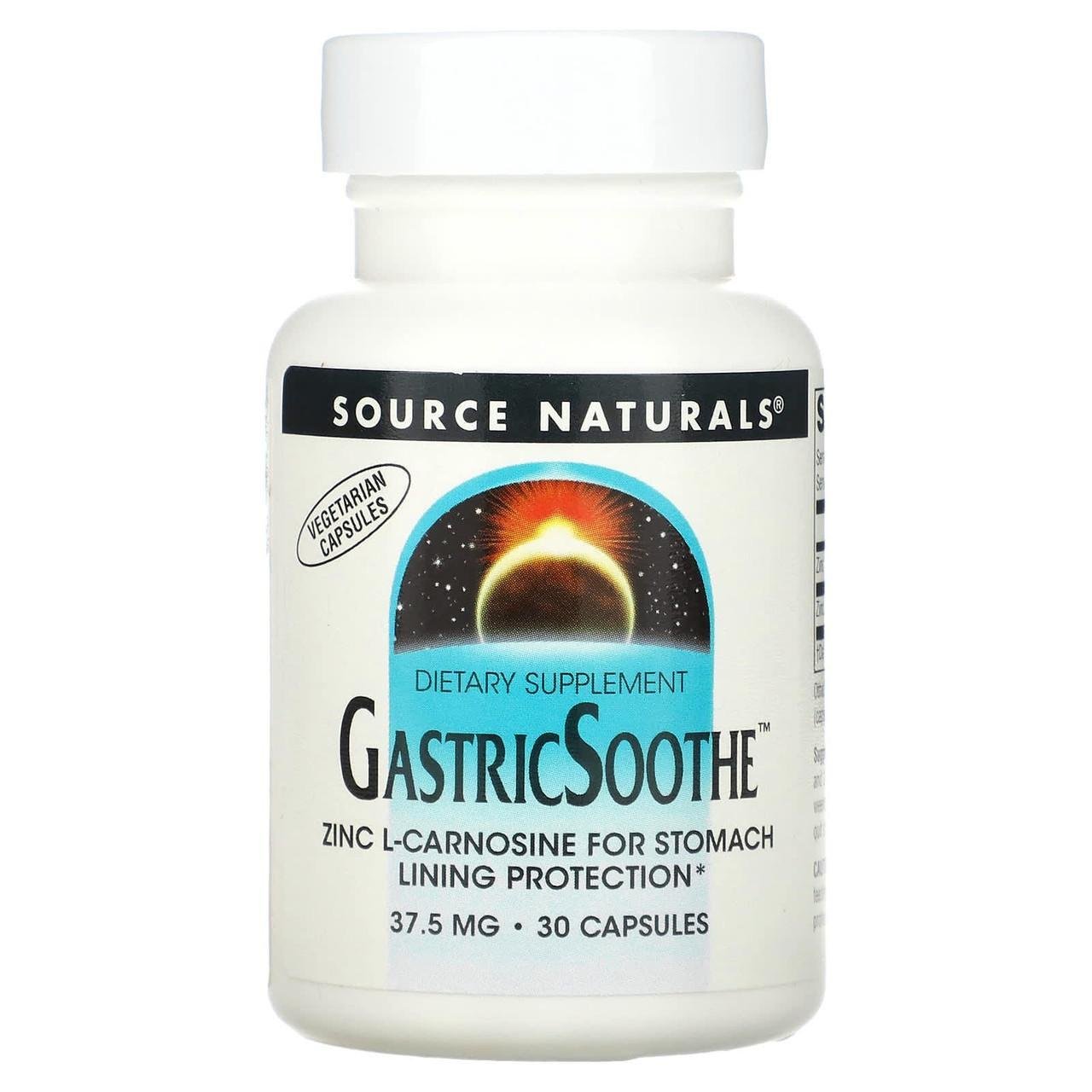 Цинк L-карнозин Source Naturals GastricSoothe для здоровья желудка 30 капс.