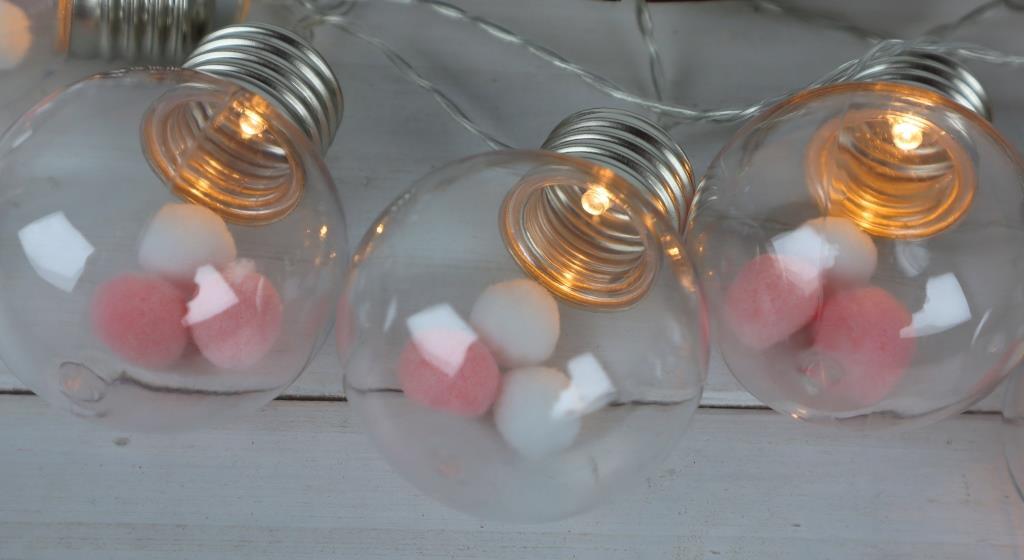 Гірлянда Ніжність АА батарейки 1,6 м 10 ламп у формі лампочки - фото 3 Гірлянда Ніжність АА батарейки 1,6 м 10 ламп у формі лампочки - фото 3