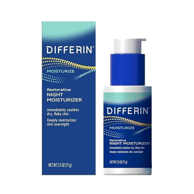 Крем нічний зволожуючий відновлюючий Differin для чутливої ​​шкіри схильної до акне