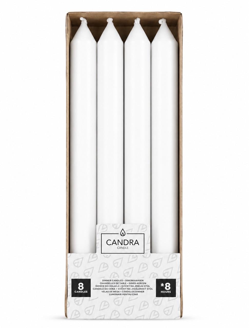 Свеча столовая Candra 230/20 8 шт. Белый (3159417189)