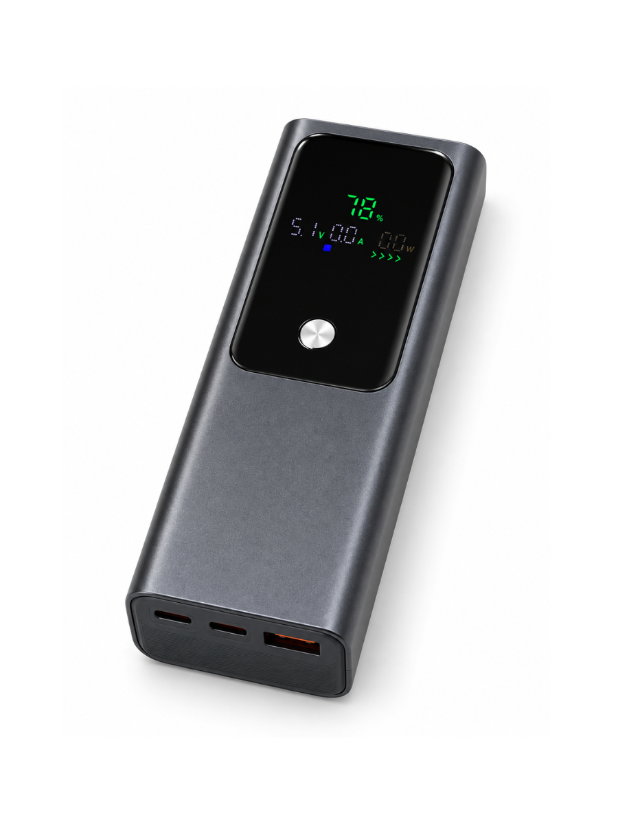 Зовнішній акумулятор 20000 мА/год PD 100W для ноутбука та смартфона Темно-сірий (37261134)