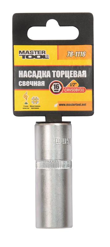 Насадка торцева свічкова MasterTool 1/2" 16 мм CRV (78-1116) - фото 2