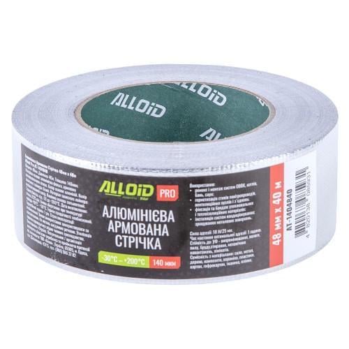 Скотч алюмінієвий Alloid Pro армований Alloid Pro 48 мм x 40 м 140 мкм