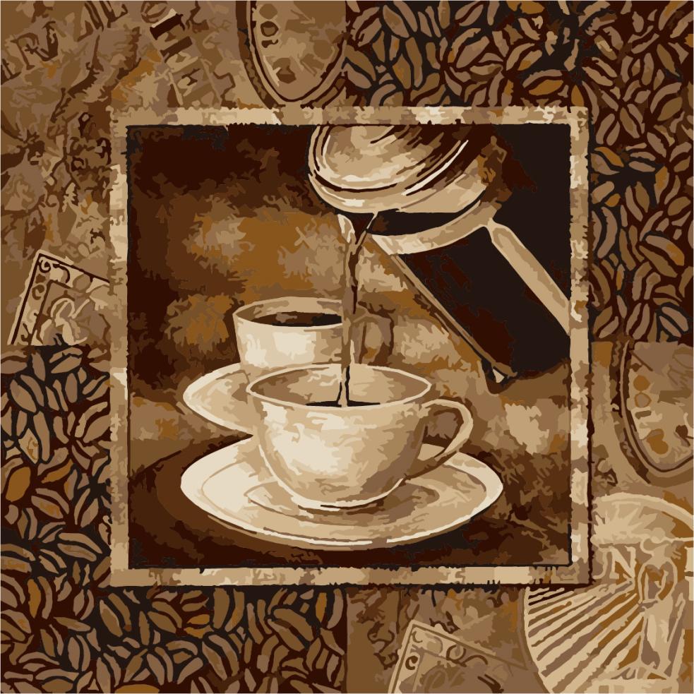 Картина по номерам ArtStory Чашечка кофе 40x40 см без коробки (AS1091)