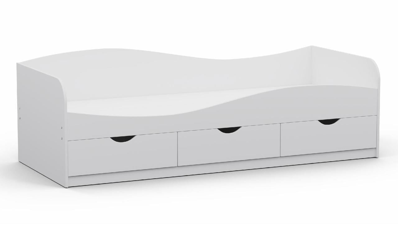 Кровать односпальная Kontinent L-9 с ящиками 80х200 см Белый (86223690) - фото 1