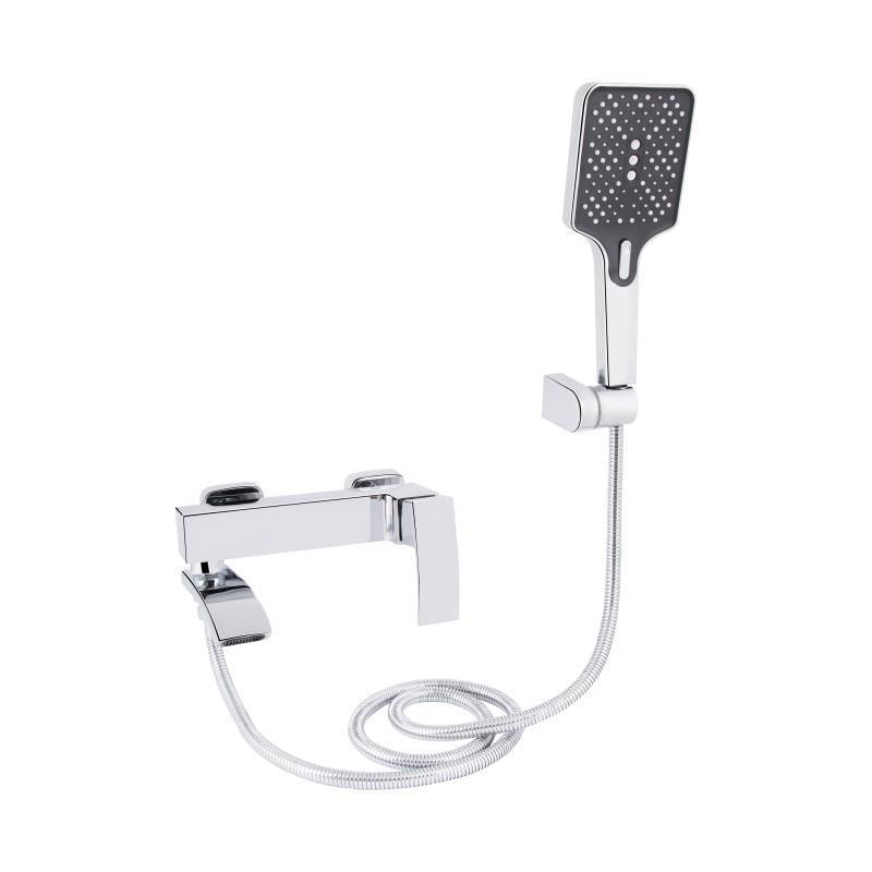 Смеситель для ванны Qtap Swan Cascada QTSWA260CRM45565 с поворотным изливом с душевым гарнитуром Chrome (SD00051689)