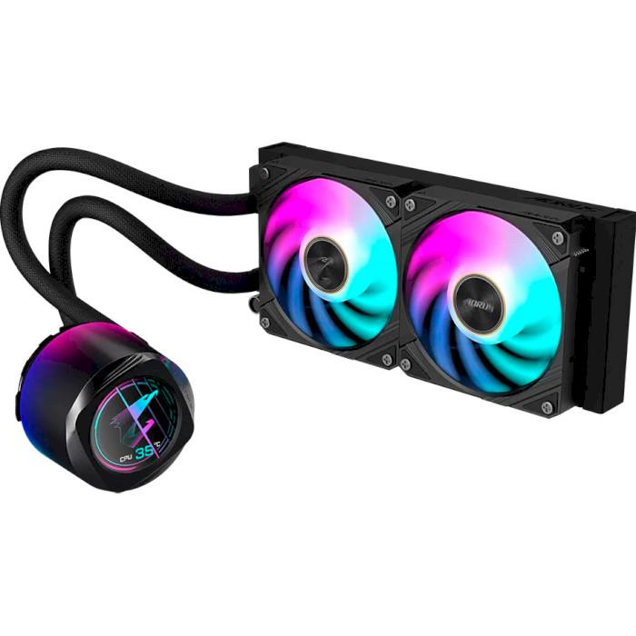 Система охолодження для процесора Gigabyte AORUS WATERFORCE X II 240 з підсвічуванням Чорний