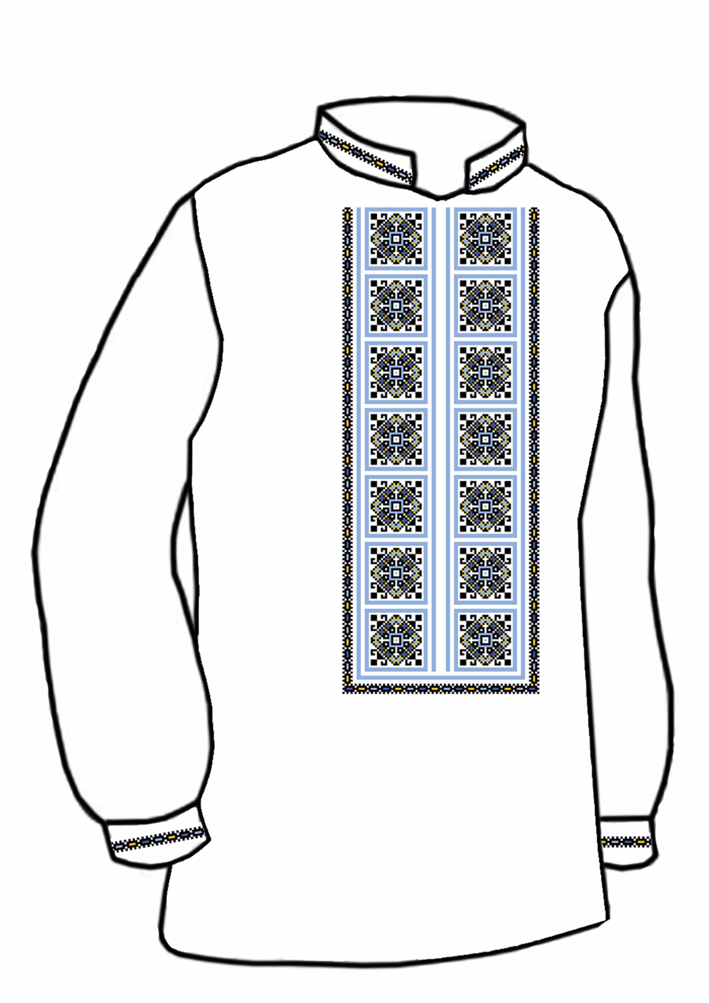 Заготовка для вишивки нитками або бісером сорочка СЧ-136 домоткане полотно Заготовка для вишивки нитками або бісером сорочка СЧ-136 домоткане полотно