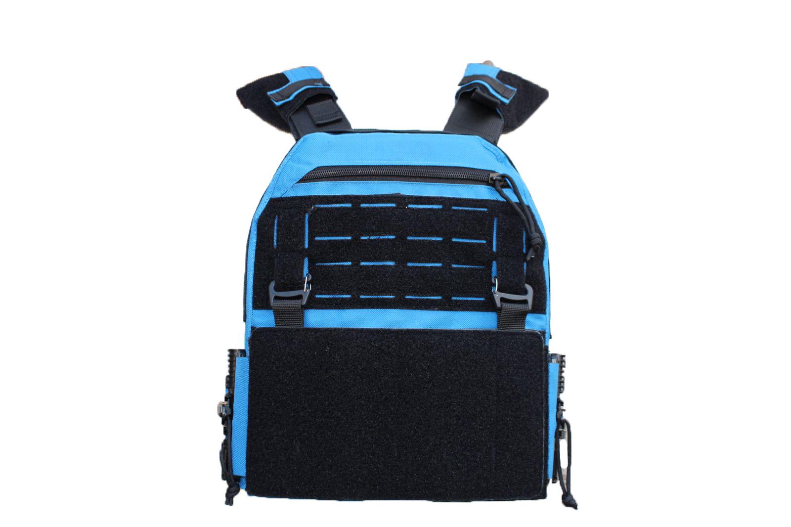 Плитоноска uaBRONIK Plate Carrier открытого типа для прессы и волонтеров Light Marine Blue (3577458)