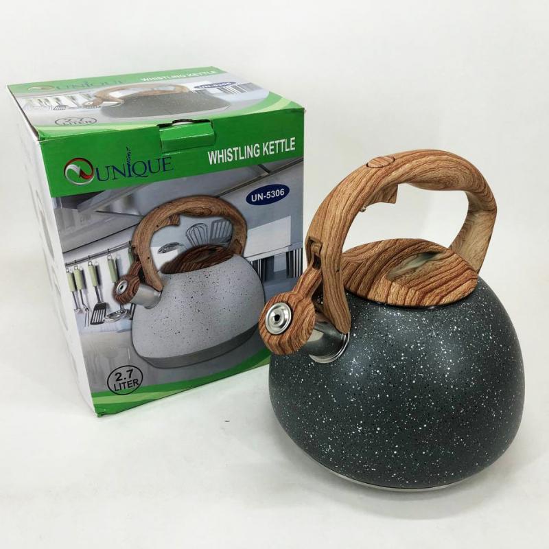 Чайник Unique UN-5306 со свистком 2,7 л Dark gray (tf5930) - фото 7 Чайник Unique UN-5306 со свистком 2,7 л Dark gray (tf5930) - фото 7