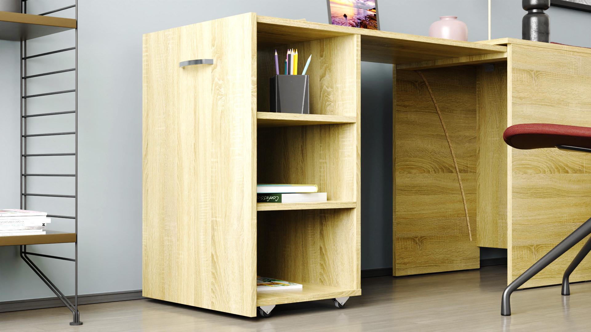 Стіл-тумба трансформер Ferrum-decor Смарт 1/1 ДСП 16 мм 750x1450x500 мм Дуб Сонома (FRD-105070) - фото 8 Стіл-тумба трансформер Ferrum-decor Смарт 1/1 ДСП 16 мм 750x1450x500 мм Дуб Сонома (FRD-105070) - фото 8