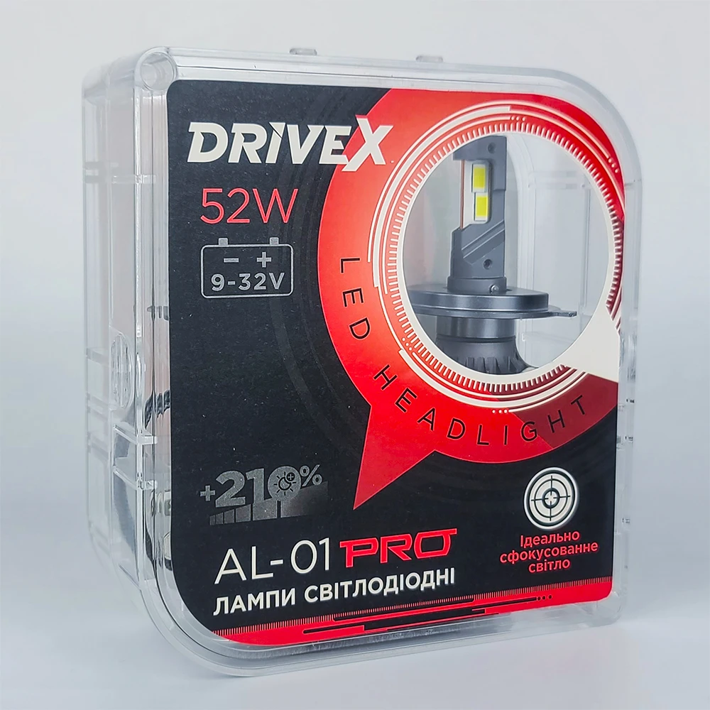 Автомобільні лампи світлодіодні DriveX AL-01 PRO H7 52W 6К 9-32V (DR-00001399) - фото 4 Автомобільні лампи світлодіодні DriveX AL-01 PRO H7 52W 6К 9-32V (DR-00001399) - фото 4