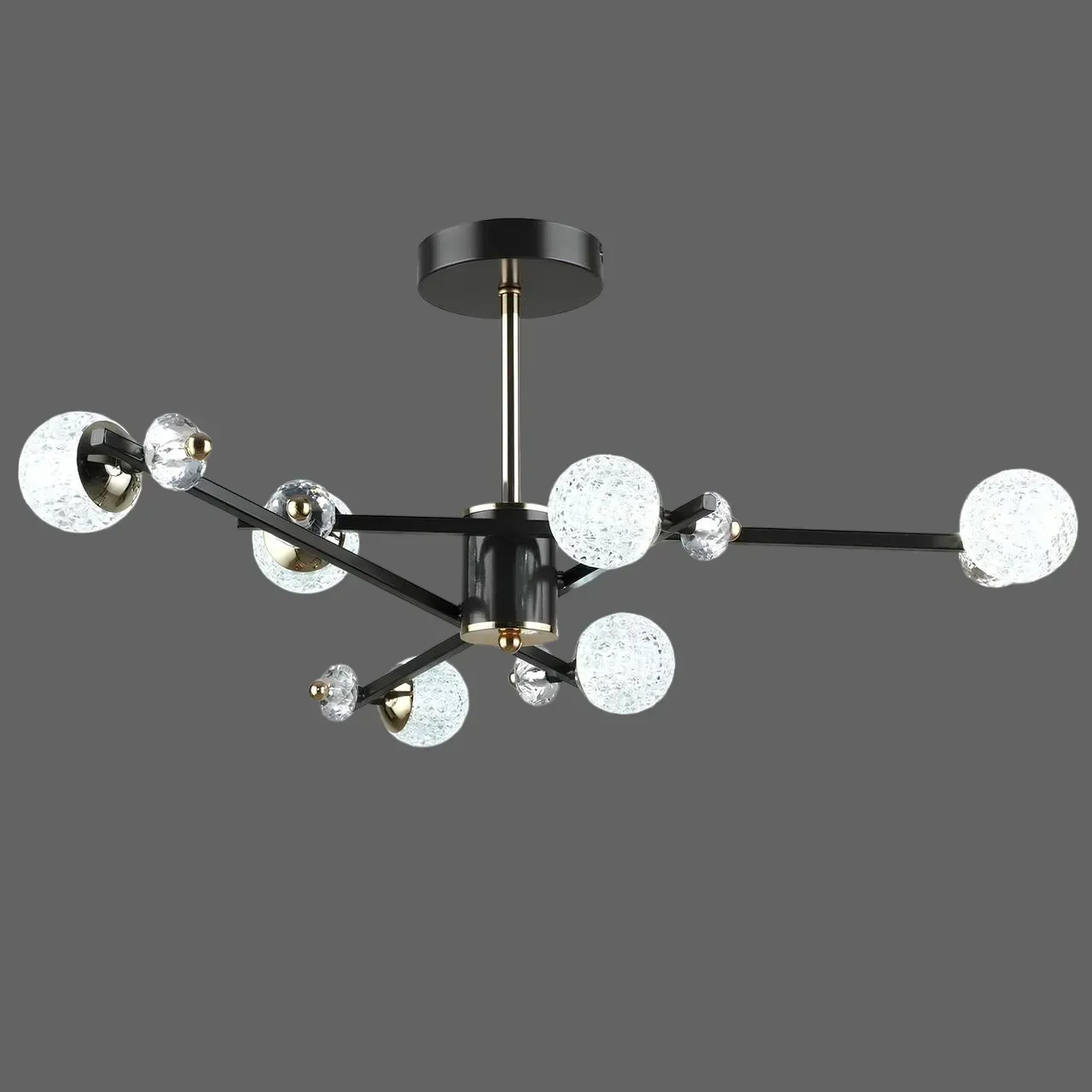 LED-люстра потолочная Sirius на 6 плафонов 3000/6500К IP20 B N6189/6 COFFEE+FGD 72W Кофейный (28685853)