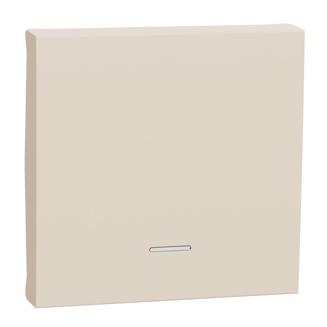 Клавиша для выключателя Unica New Schneider Electric 2 модуля 45х45х9 мм ABS-UV Бежевый (NU920044N)