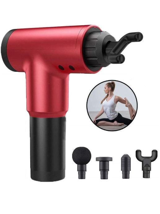 Массажер для тела Fascial Gun HL-320 6 скоростей Красный - фото 9