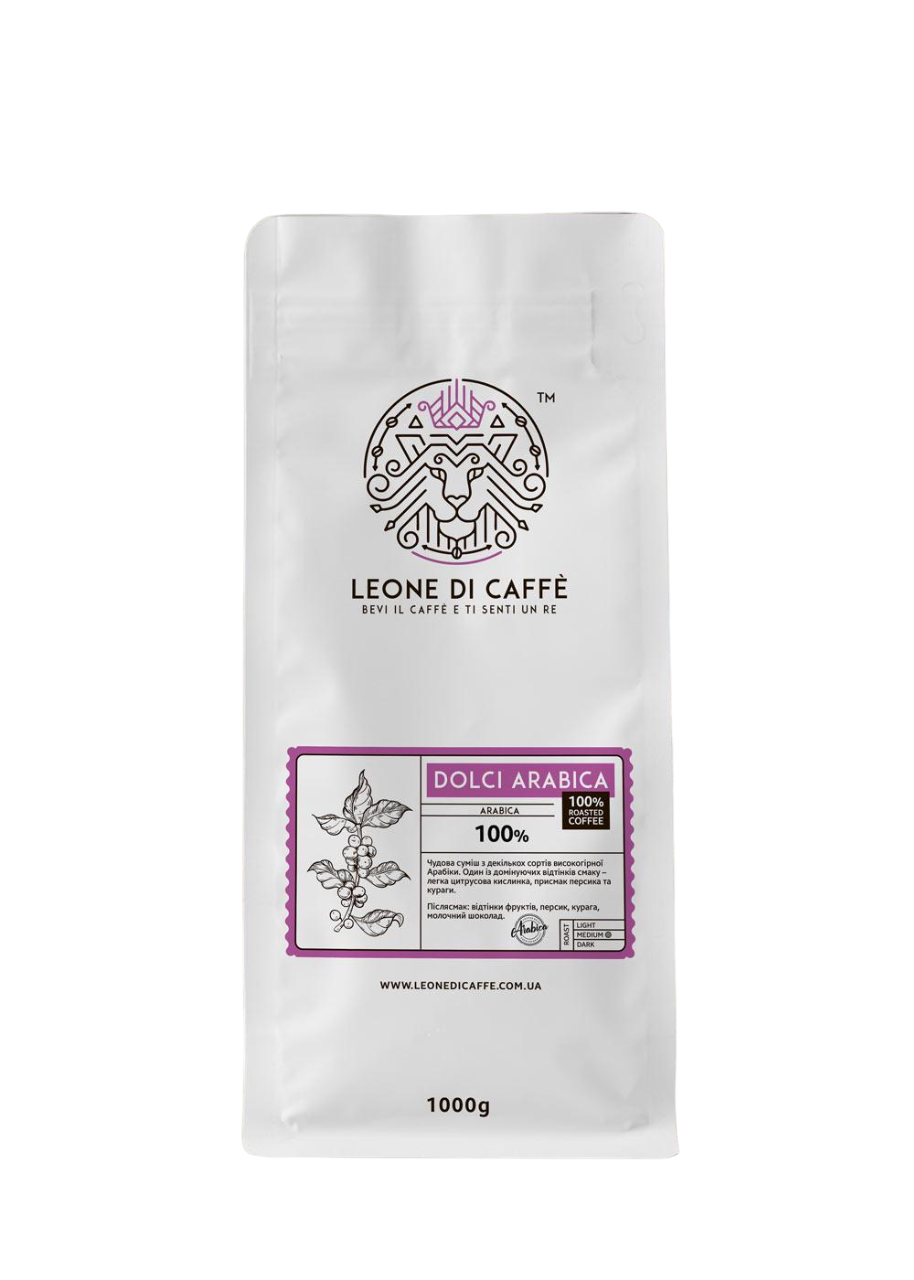 Кава в зернах Leone di caffe Dolci Arabica 100% арабіка 1 кг (10869017)