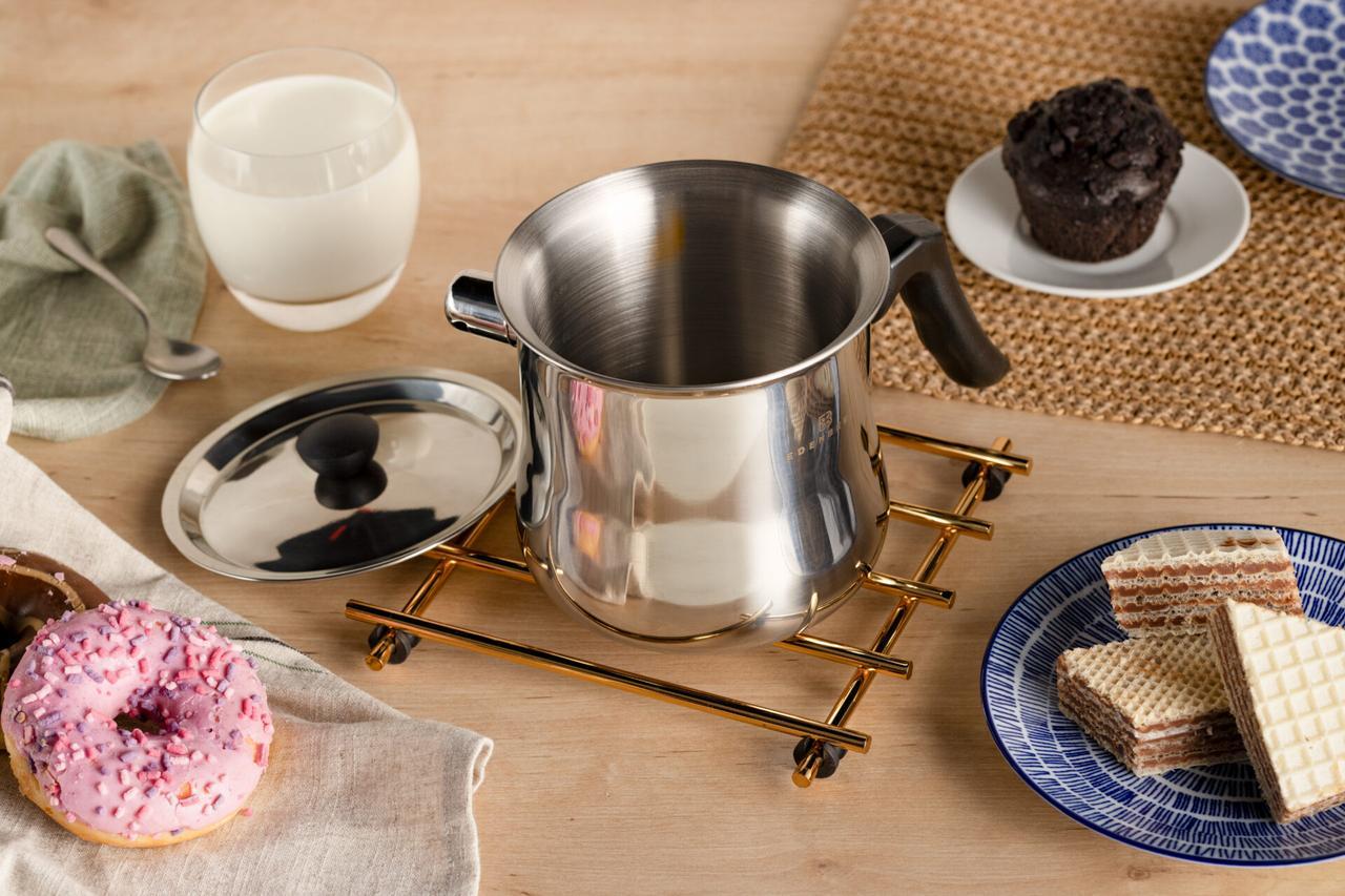 Молочник с нержавеющей стали Edenberg с крышкой со свистком 1 л (26154811) - фото 5 Молочник с нержавеющей стали Edenberg с крышкой со свистком 1 л (26154811) - фото 5