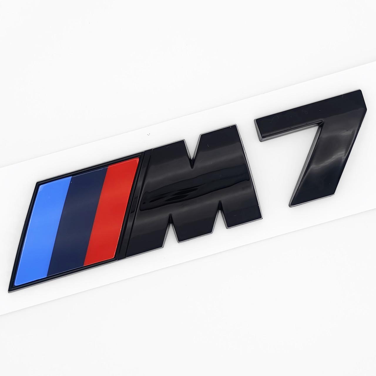 Эмблема надпись M7 BMW 11,5х2,7 см ABS Черный глянцевый (3038002316)