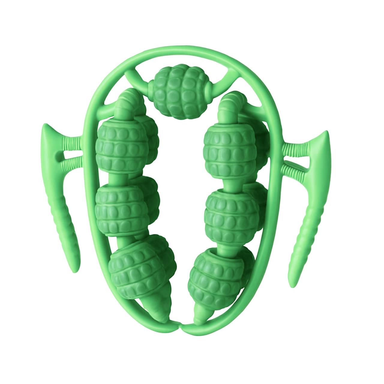 Массажер для тела кольцевой роликовый 13 колес в 2 ряда Зеленый Массажер для тела кольцевой роликовый 13 колес в 2 ряда Зеленый