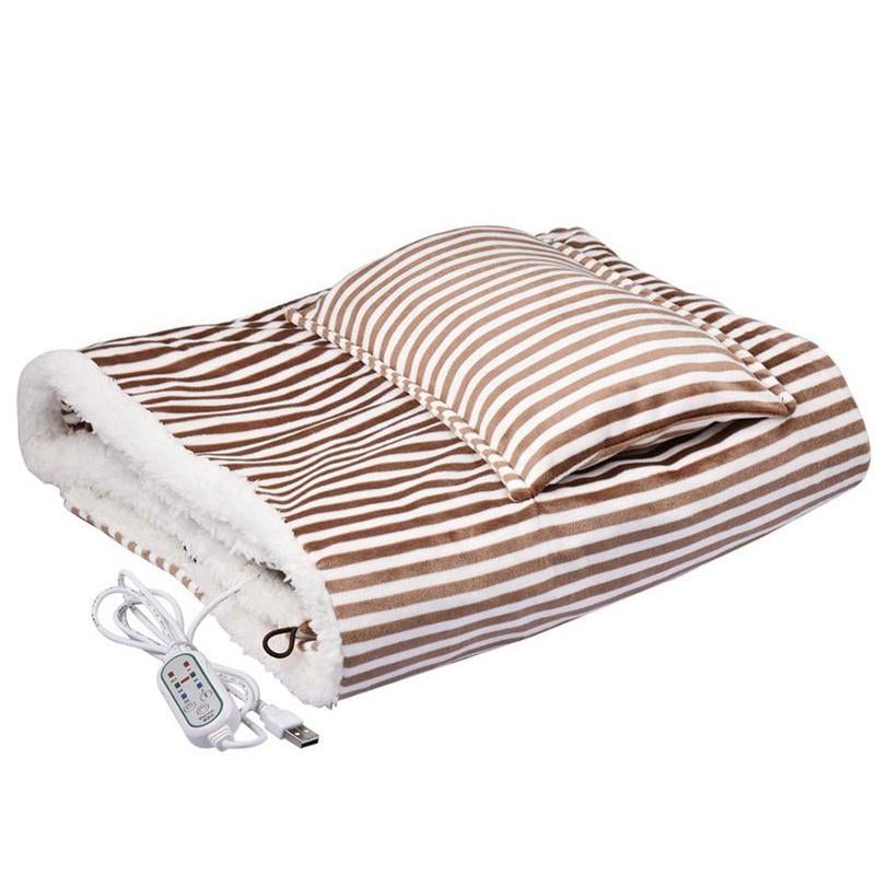 Плед с подогревом от usb от повербанка 105х65 см Brown