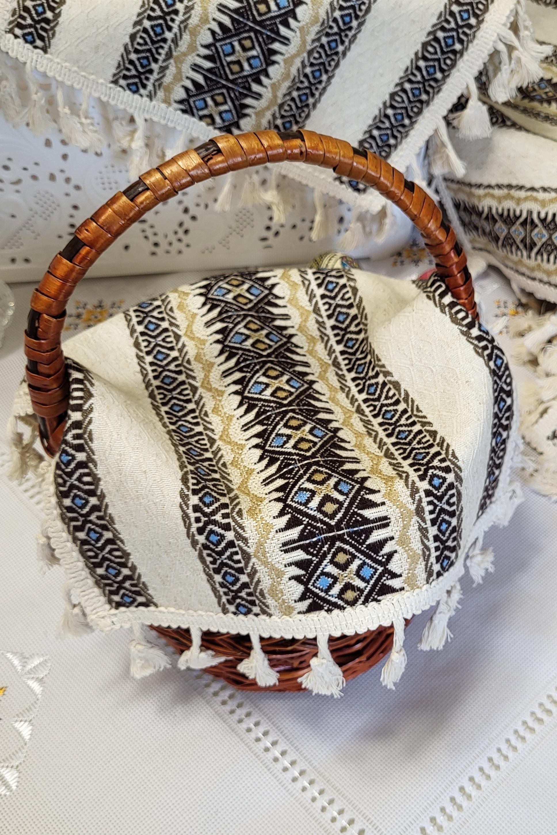 Салфетка-полотенце ткано-декоративная с торками на праздничную корзину (Арт-059мал) - фото 3