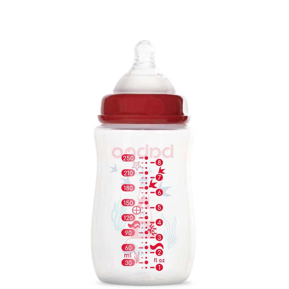 Бутылочка антиколиковая BABOO 3-116 Marine 3+ месяцев 250 мл Красный (5057778031168) - фото 3