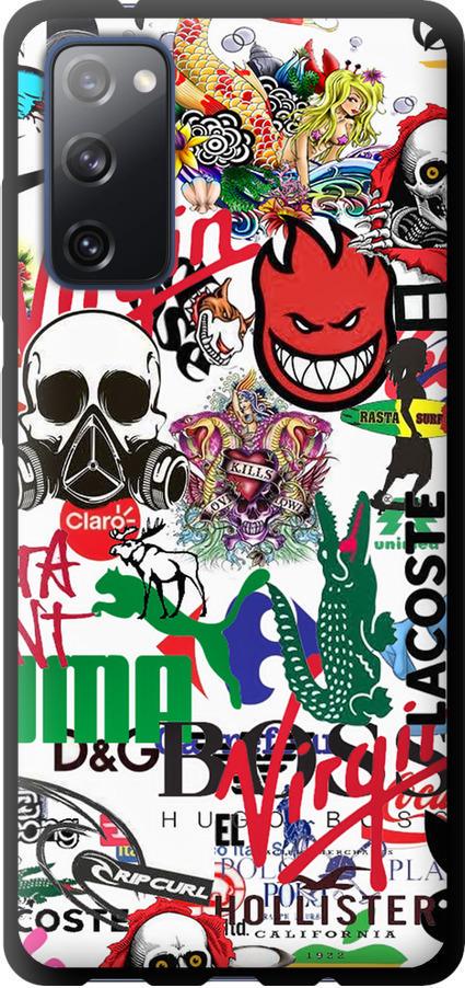 Чехол на Samsung Galaxy S20 FE G780F Many different logos (4022b-2075-42517)