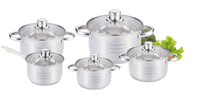 Кастрюли нержавеющая сталь 10 пр. (1748364302)