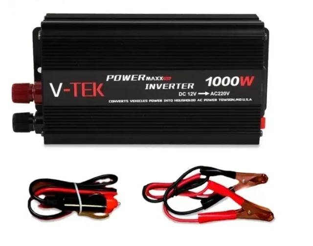 Перетворювач напруги автомобільний V-Tek Power Maxx-SSK1000W USB 12/220 В Чорний (14411)