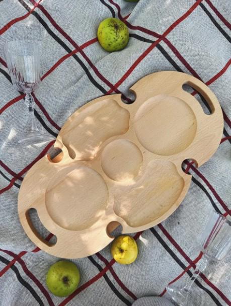 Столик винный из бука 30х50х19 см (006ст) - фото 2