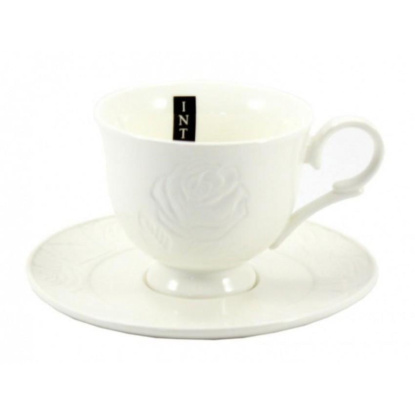 Чашка Interos LTMG-C0209 Роза с блюдцем 240 мл