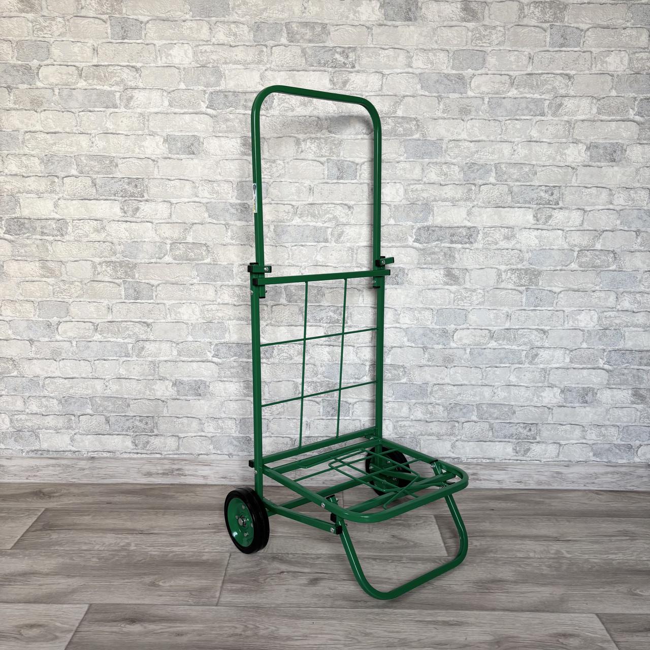 Хозяйственная тележка Міць с усиленными колесами маленькая Зеленый (2849121120)