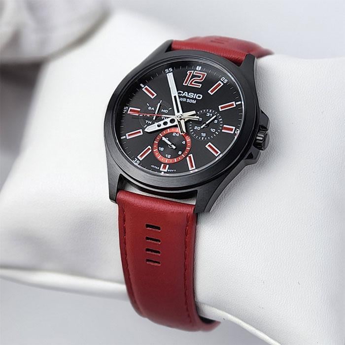 Наручные часы мужские Casio MTP-E350BL-1B Timeless Collection со стальным корпусом Черный (2899639647)
