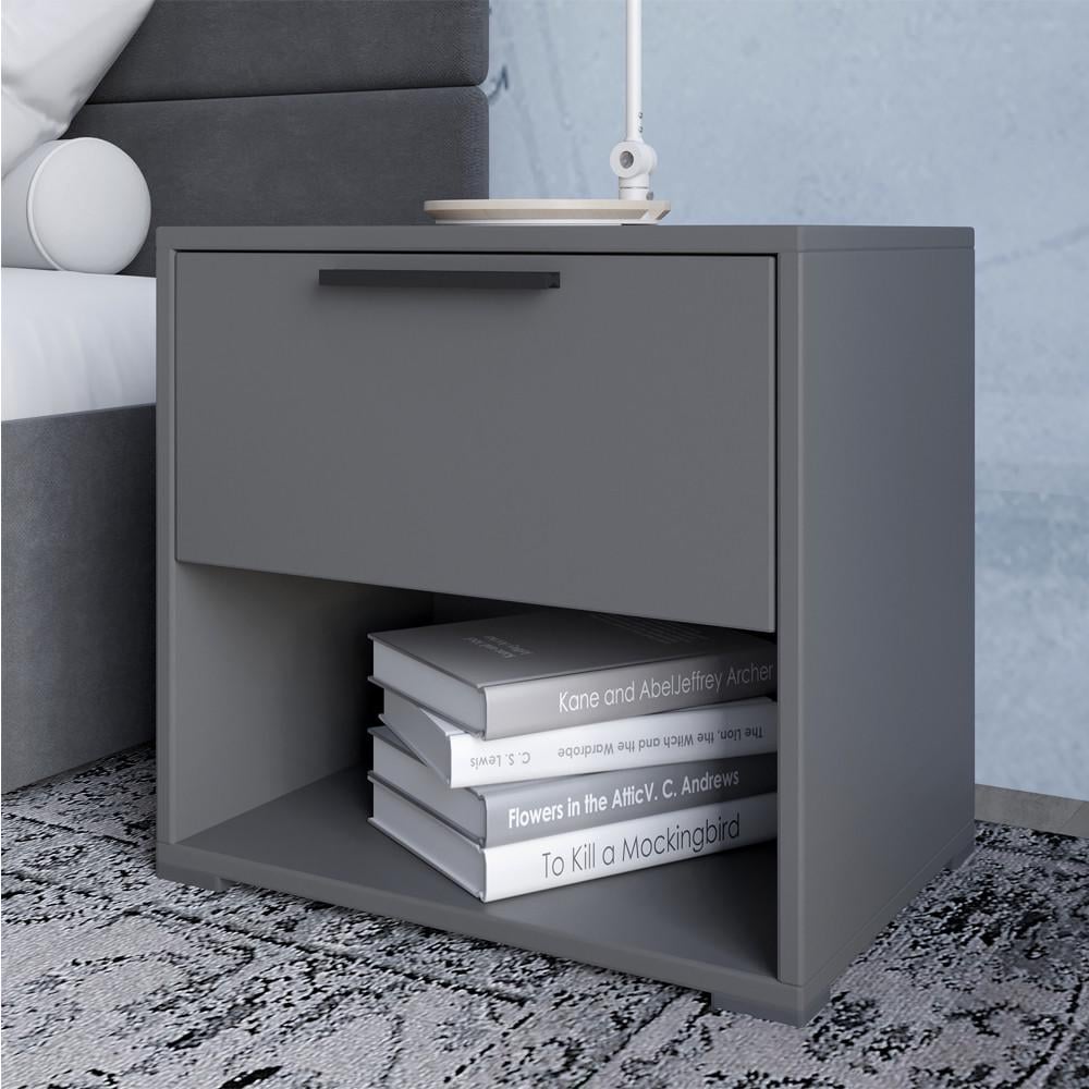 Тумба прикроватная Lion Краш с выдвижным ящиком Антрацит (Lion-044121) Тумба прикроватная Lion Краш с выдвижным ящиком Антрацит (Lion-044121)