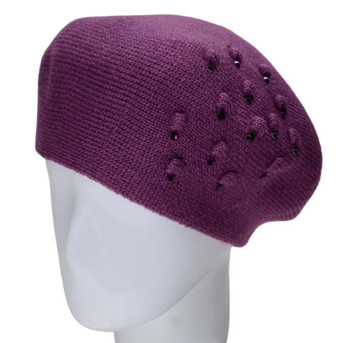 Берет женский Lirus Капри двойной шерстяной Сиреневый (118914)