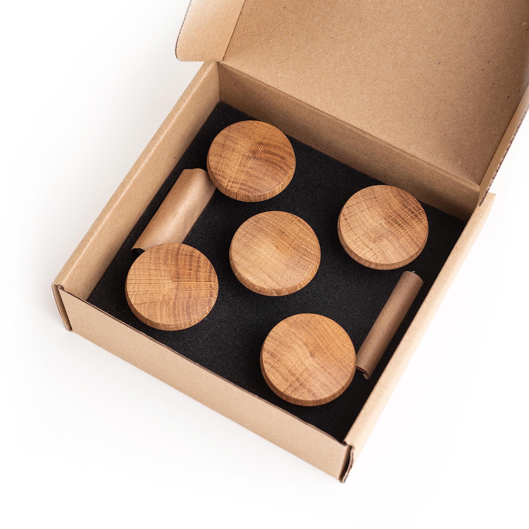 Набор настенных крючков для одежды MOONS 5 шт. 48 мм Дуб - фото 2 Набор настенных крючков для одежды MOONS 5 шт. 48 мм Дуб - фото 2