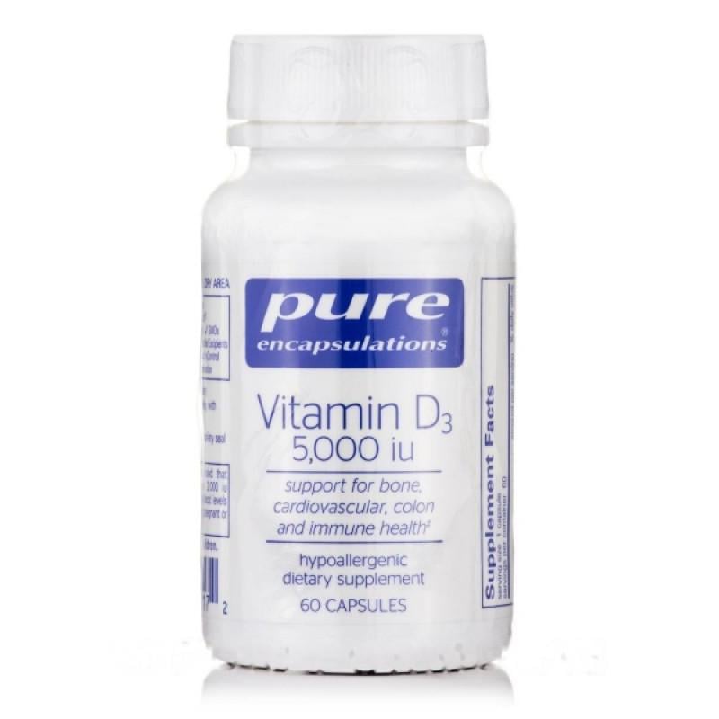 Витамины Pure Encapsulations D3 Vitamin D3 5000 МЕ 60 капс. (PE-00817)