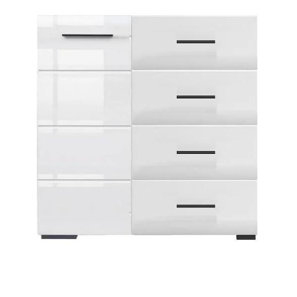 Комод однодверний Gerbor Вушер KOM 1D4S L/P ДСП/МДФ Білий Комод однодверний Gerbor Вушер KOM 1D4S L/P ДСП/МДФ Білий