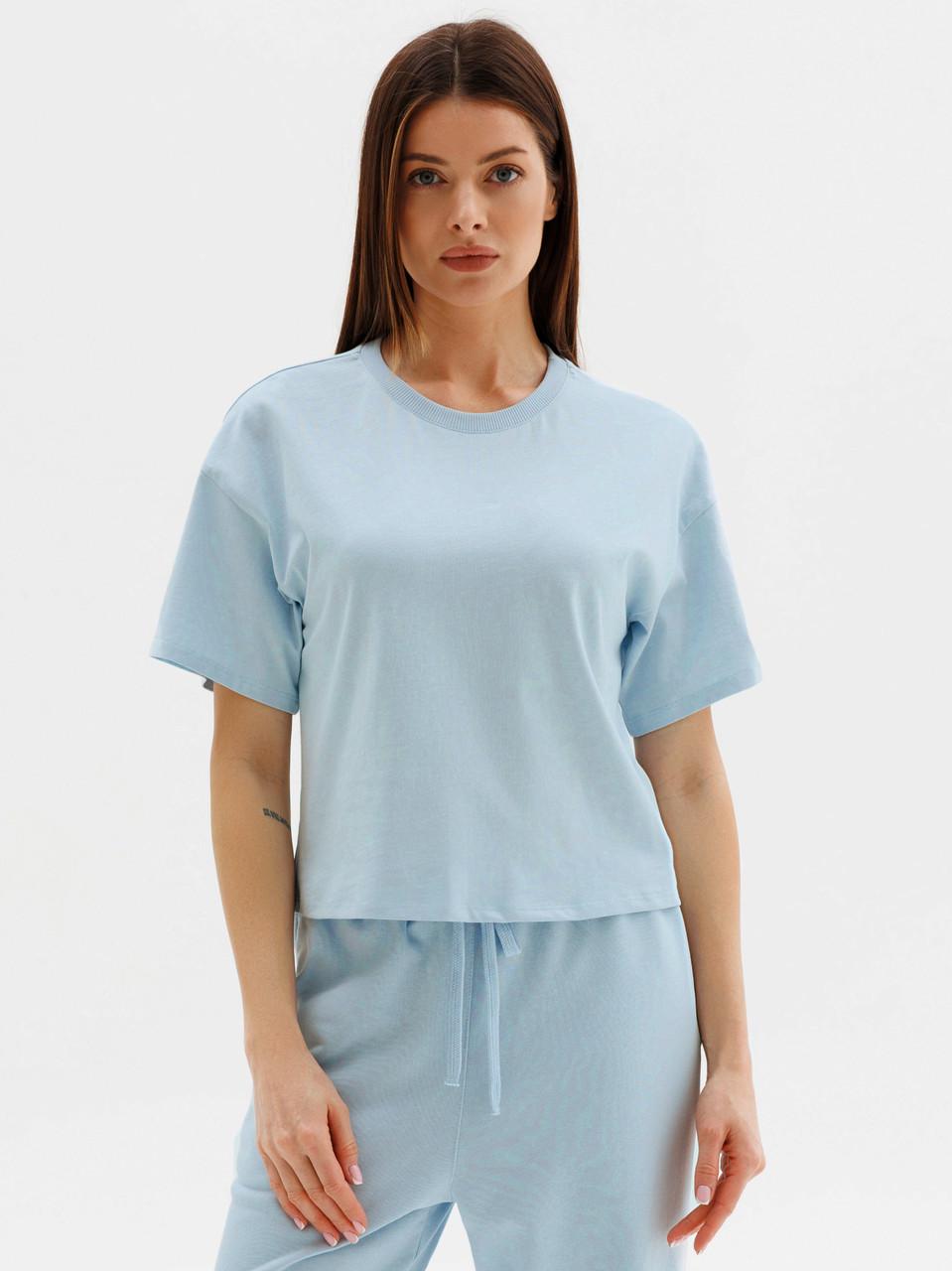 Футболка жіноча Leinle бавовняна L Блакитний (1794/12048)