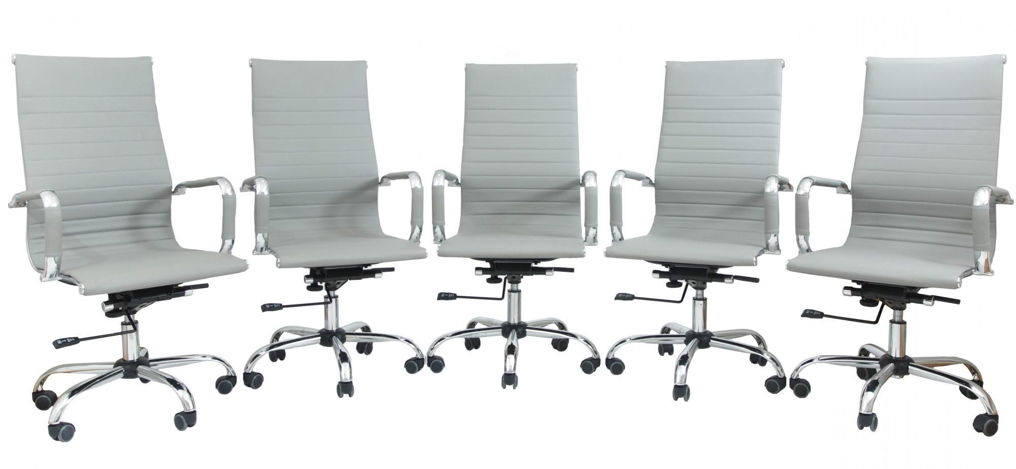 Крісло офісне комп'ютерне Bali Хром DeepTilt Сірий - фото 5