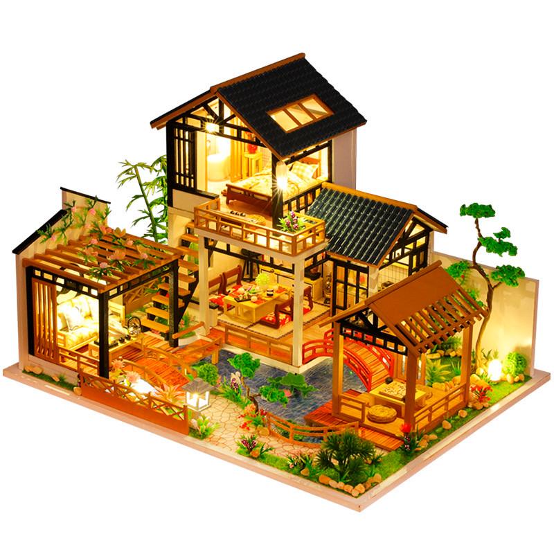 Конструктор-дом кукольный DIY House P018-B Румбокс Японский дом с садом сборный (2861857651)