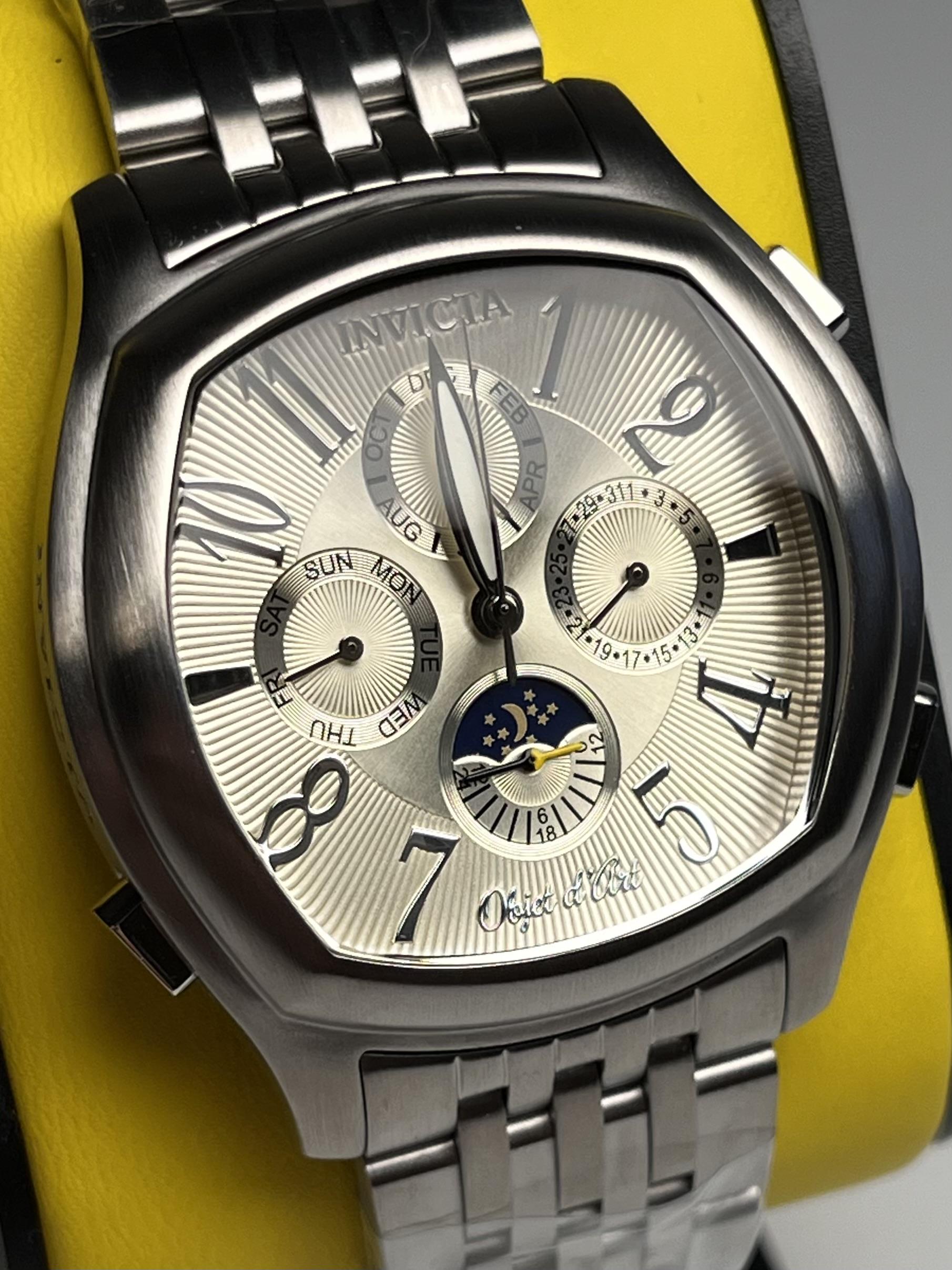 Наручний годинник чоловічий класичний Invicta 37656 Objet (23120021) - фото 5 Наручний годинник чоловічий класичний Invicta 37656 Objet (23120021) - фото 5