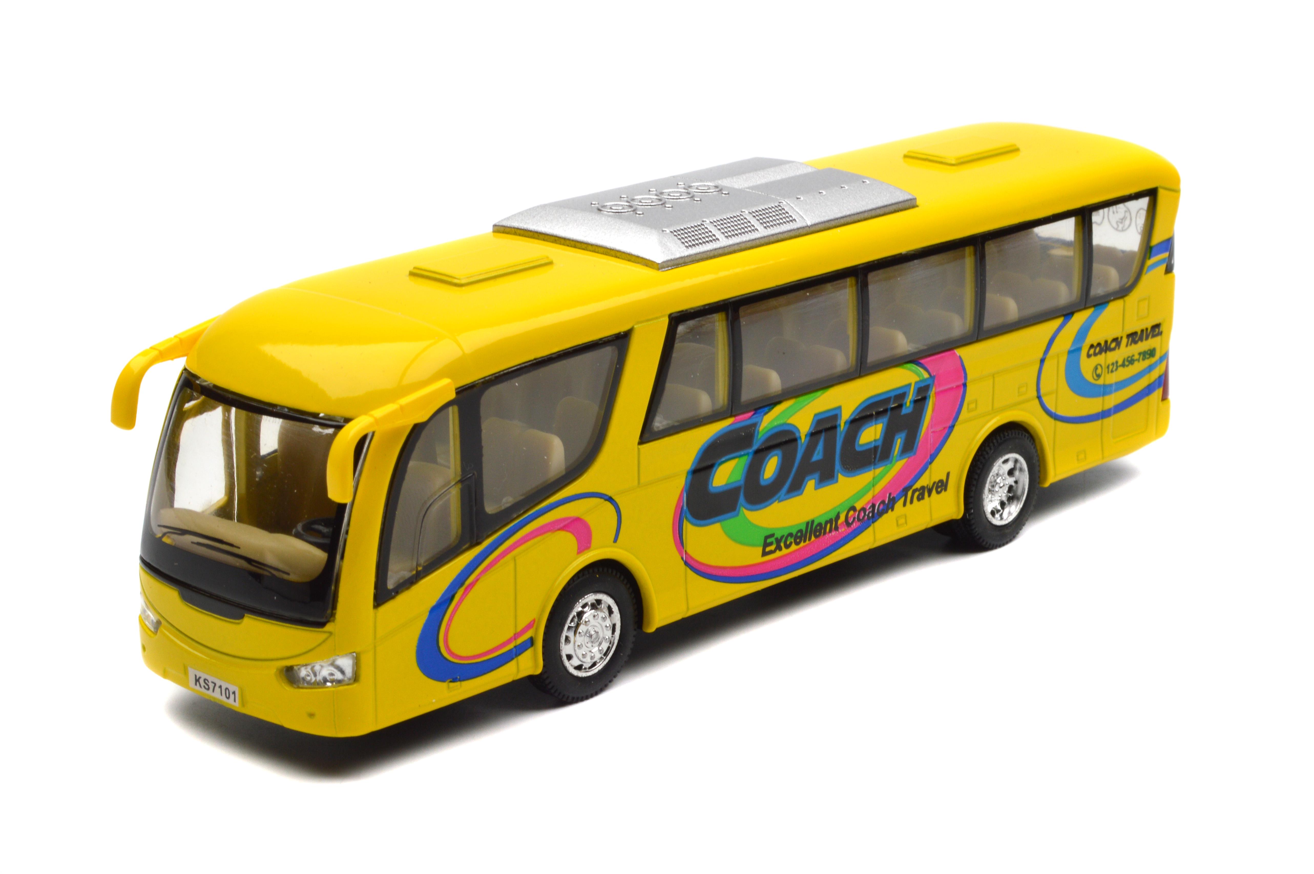 Іграшкова модель металева KINSFUN KS7101W Автобус з інерцією (KS7101WY)